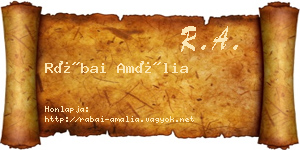 Rábai Amália névjegykártya